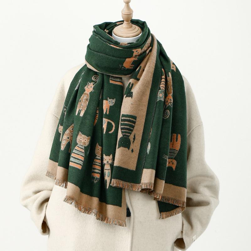 

Новый горячо продаваемый модный женский универсальный шарф из имитации кашемира, женственный, теплый и утолщенный, дорожный верхний шарф, длинный шарф 182*65cm