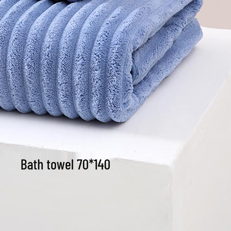 mling Striped Soft Absorbent Quick-Dry Bath Towel