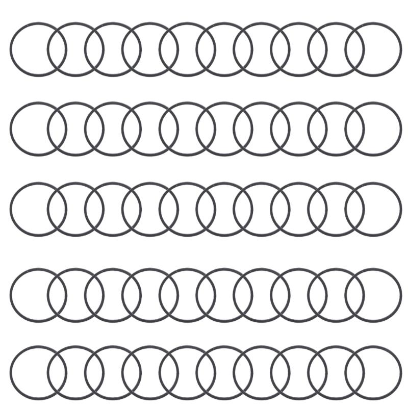 50PCS Rubber Pulley Drive Belt Flat Rubber Belts 1.2mm Thickness For Cassette Tape Machine Belt, Cassette Tape Belt Set