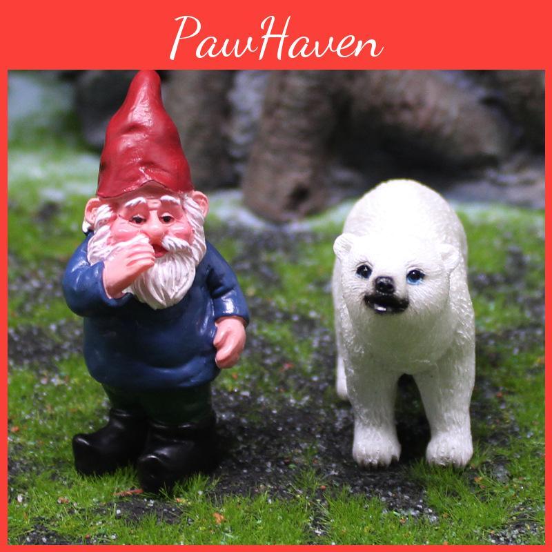 Dwarf Polar And Bear Ornament Garden Micro Landscape Decoration Suitable For Kid