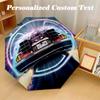 8‑Rib Automatic Umbrella, Back To the Future Design Foldable Umbrella for Sun Rain Protection Travel