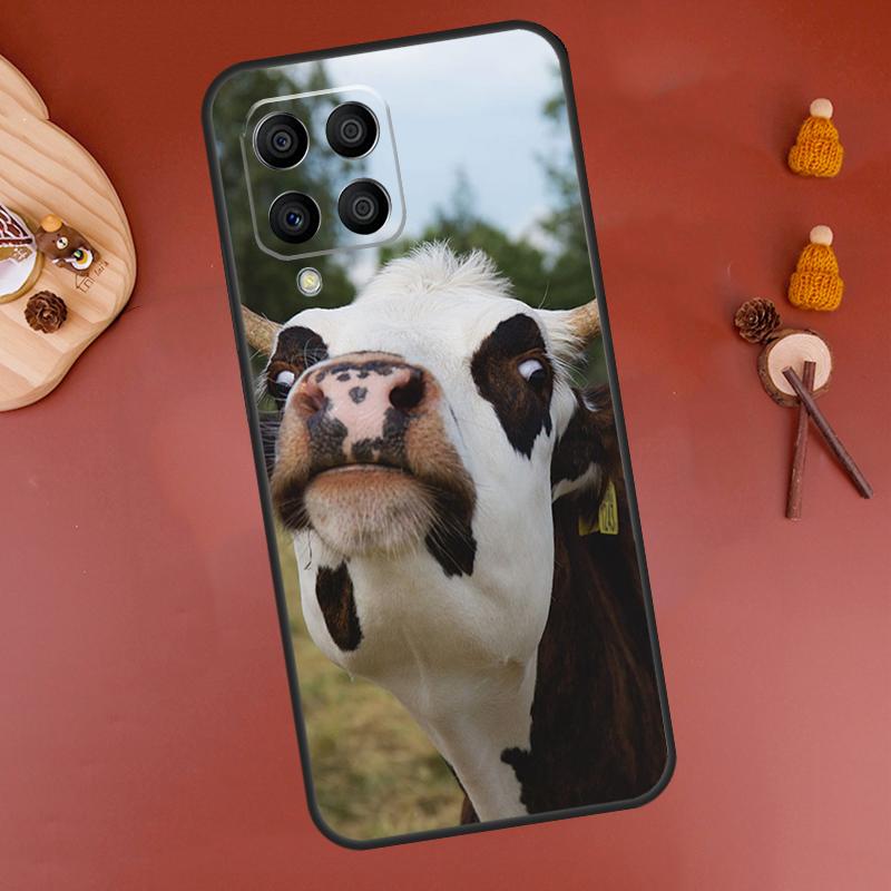 Funny Cow Face Case For Samsung Galaxy M32 M12 M52 M21 M31 M15 M55 M56 M36 M16 M06 M13 M33 M53 M14 M34 M54