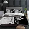 Black And White Flower Dragonfly Butterfly Bedding Set 3pcs Duvet Cover Pillowcase Quilt Cover Double Bed Set Home Textile