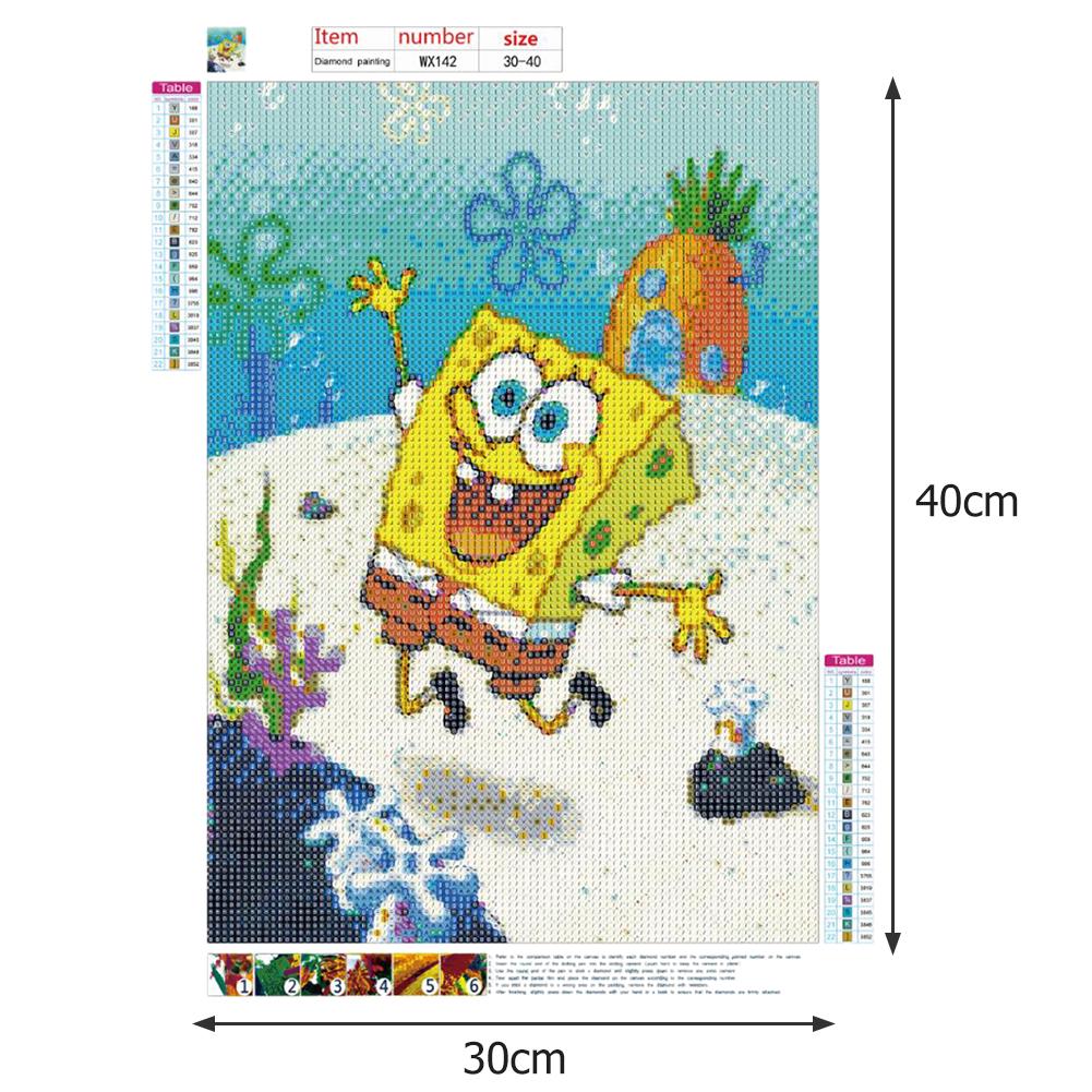 5D DIY Diamantmalerei Kobold Set - 30x30cm Runddiamant Mosaik Für Kinder