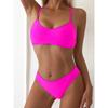 Maillots de bain femme sexy 2025 Maillots de bain d'été Bikinis femme pour femme Deux pièces Vêtements de plage Ensemble de bikinis couleur unie Maillot de bain