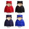 2026 Kids Winter Puffer Jacket Thick Fleece Lined Warm Hooded Coat Boys Girls