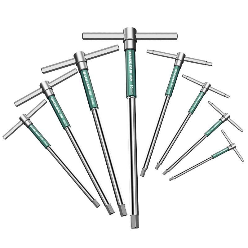 T/L 2.5/3/4/5/6/8/10mm Torx Screwdriver T Type Allen Hex Wrench Chrome Spanner T-shaped Hand Tool Extended T-Socket Wrench