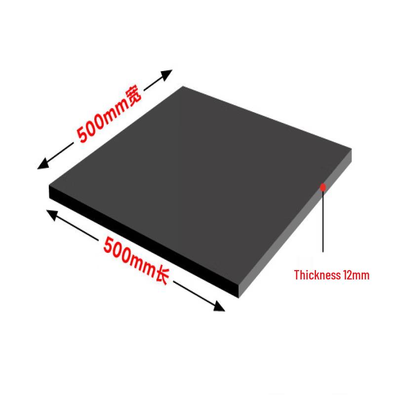 High Elastic Black Rubber Mat (500x500mm, 12mm Thick)
