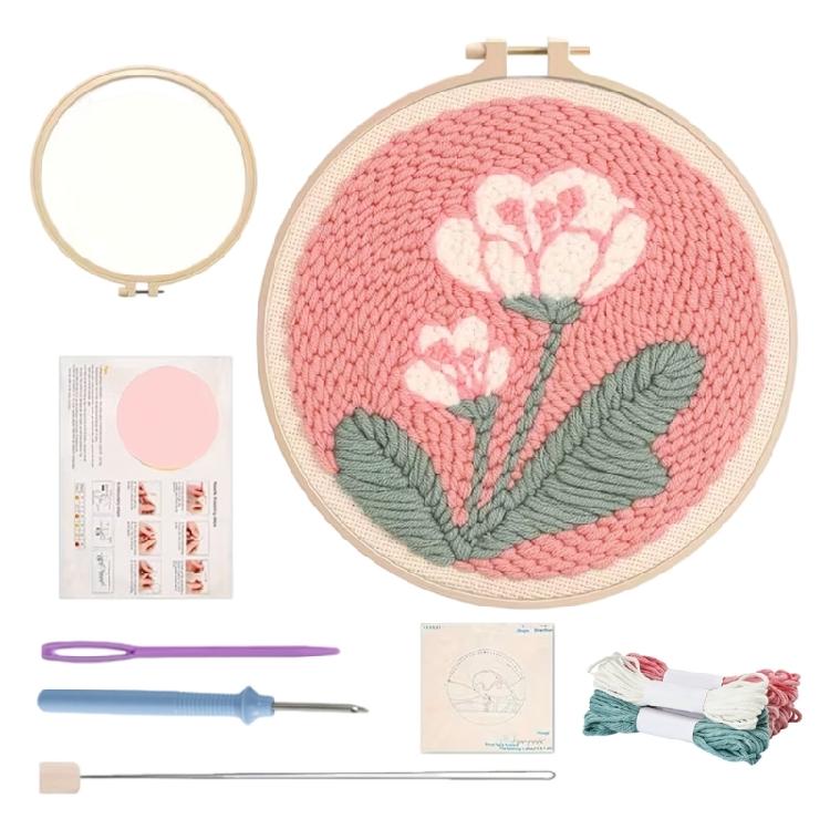 

Punch Needle Crafting Supplies With Soft Cotton Fabric Ideal For Relaxation And Focued 1