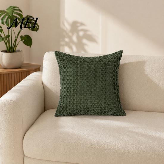 Three-dimensional Bubble Texture Pillow Solid Color Cover, Soft Breathable Throw Case, Modern Minimalist Home Non-static Cushion Cover Decor,