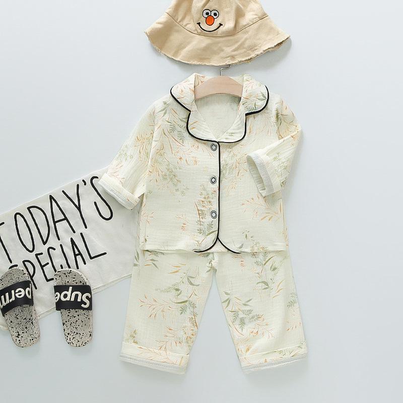 

CA56 Муфулуи Детская пижама в корейском стиле на раннюю осень - Дышащие костюмы для дома для мальчиков и девочек. 110 cm