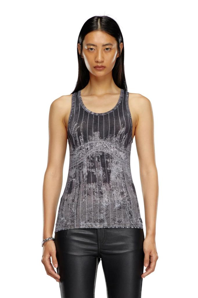 Diesel Tank Top A153820JPAW S Black 9XXA Women's