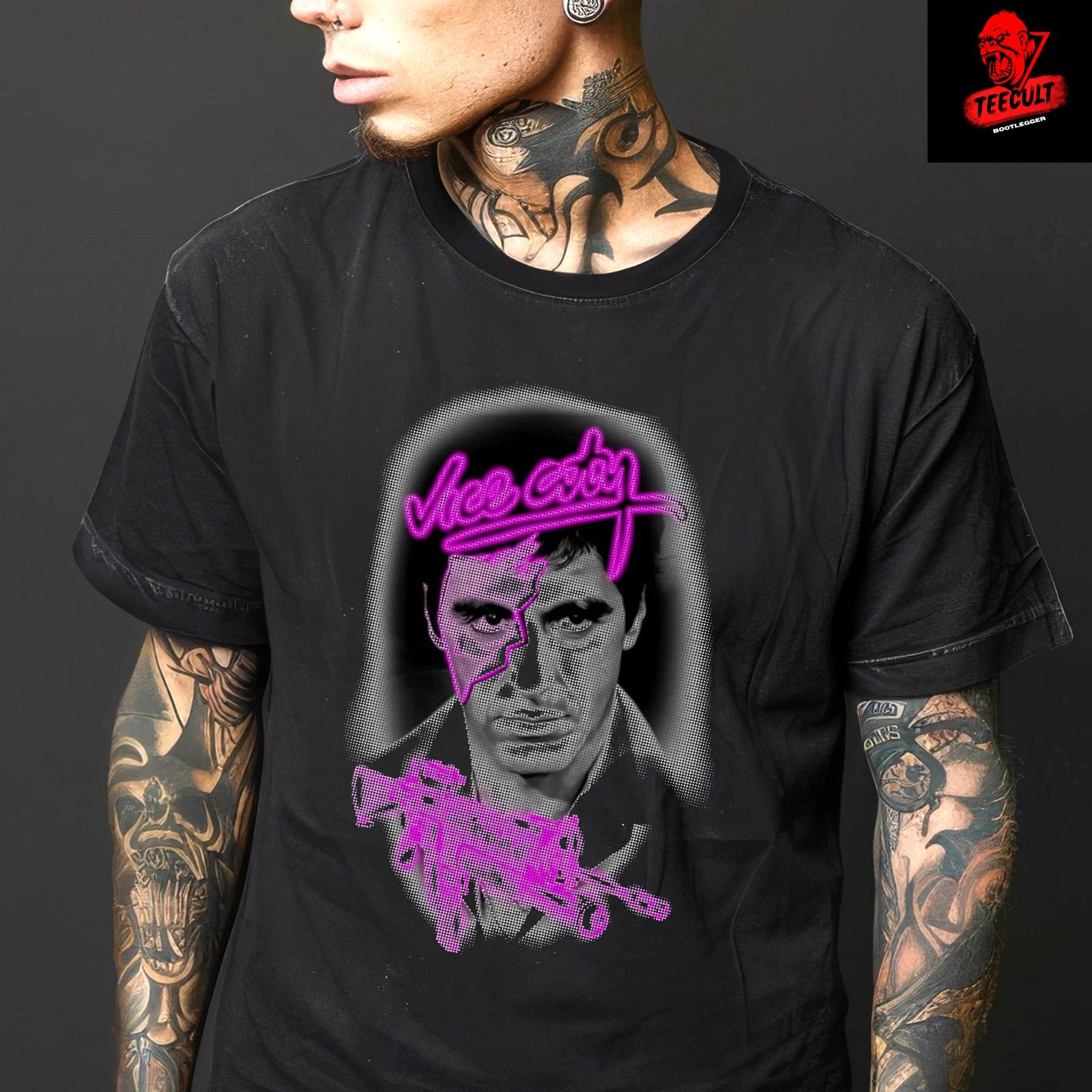 Men s and Women s T-shirts Scarface (1983) Tony Montana Vice City Unisex heavy Cotton L