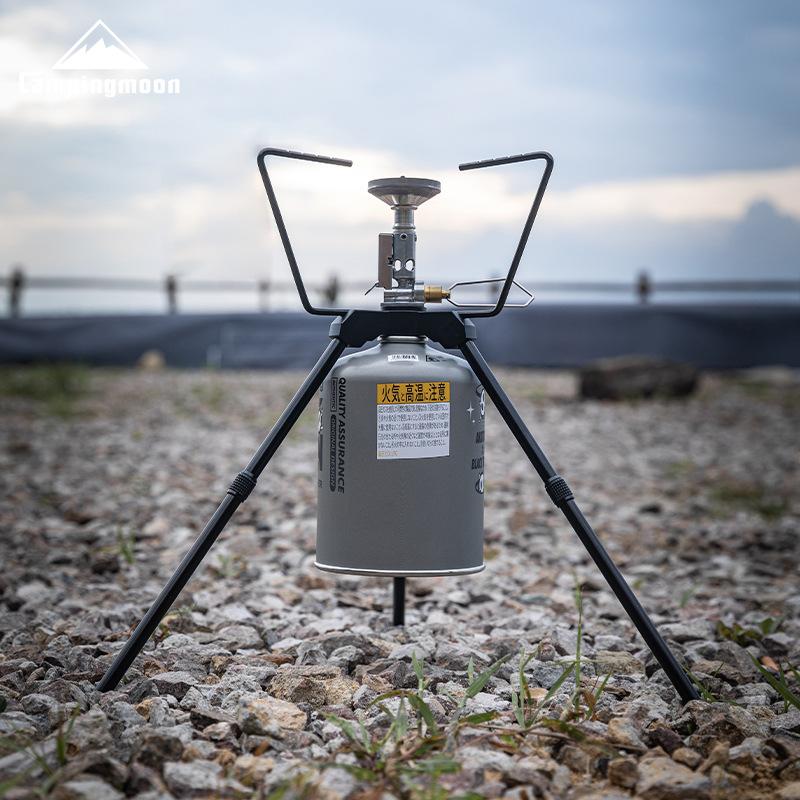 CAMPINGMOON Multi-functional Outdoor Portable Stove Head Tripod Support Camping Multi functional Stove Expansion Support