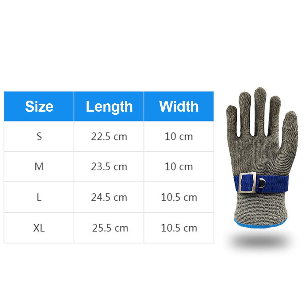 Mănuși de protecție rezistente la uzură din oțel inoxidabil, mănuși de grădinărit metalice, 1 buc, mănuși de măcelar, mănuși de siguranță rezistente la tăieturi