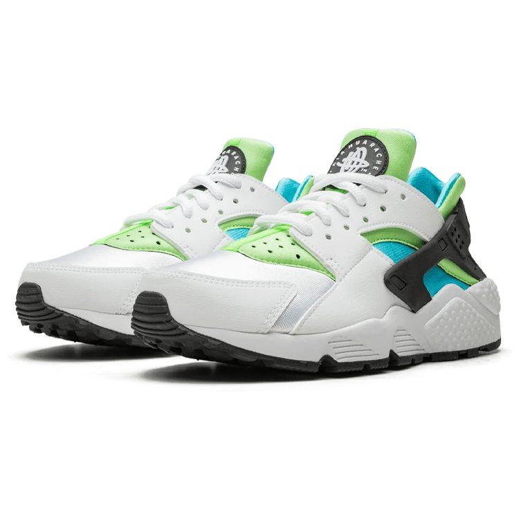 Nike Air Huarache Run Wit Clearwater Flash Lime Dames 634835-100