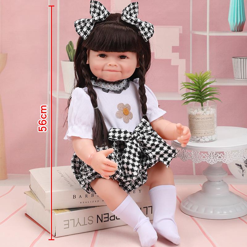 56cm Reborn Simulation Barbie Baby Doll Gift Set - Soft Gel Toy for Girls