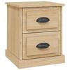 VidaXL Bedside Table Sonoma Oak 39x39x47.5 Cm Engineered Wood 816150