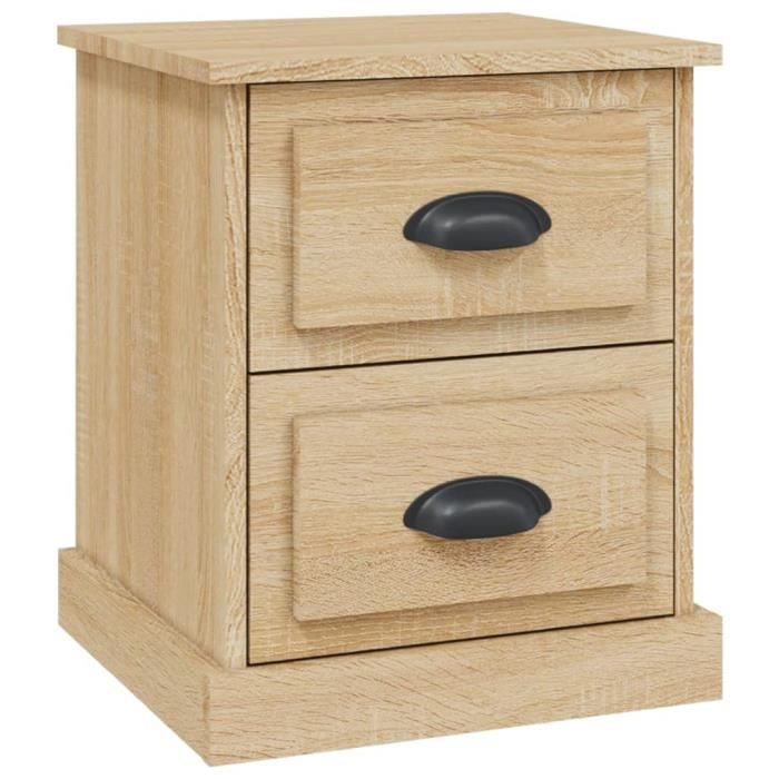 VidaXL Table de chevet chêne sonoma 39x39x47,5 cm bois d'ingénierie 816150