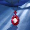 Jewelry Copper Bottom Gold-Plated Simulation Red Corundum Black Gold Personalized Set 13 * 18-12 * 16