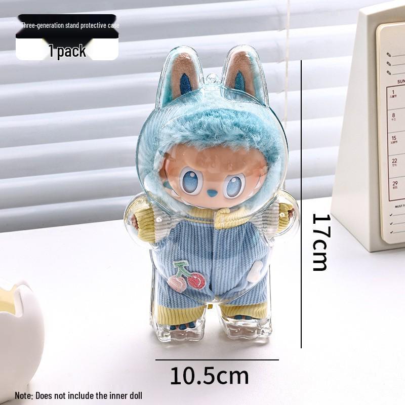 

LABUBU Second Gen Display Box: Transparent Protective Case for Backpack Charms