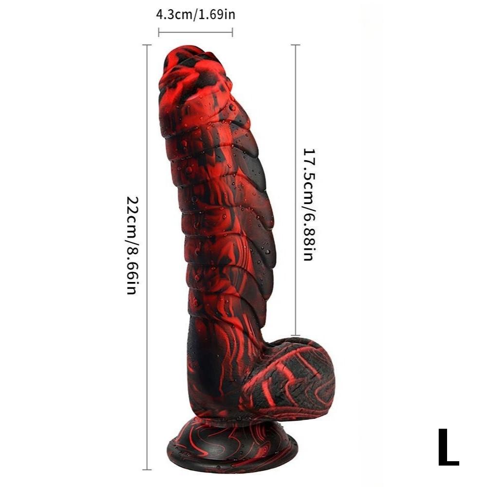 22cm Fantasy Dragon Scale Silicone Dildo, Ultra Soft Liquid Silicone Design, Realistic Texture, Strong Suction Cup, Flexible Premium Collection