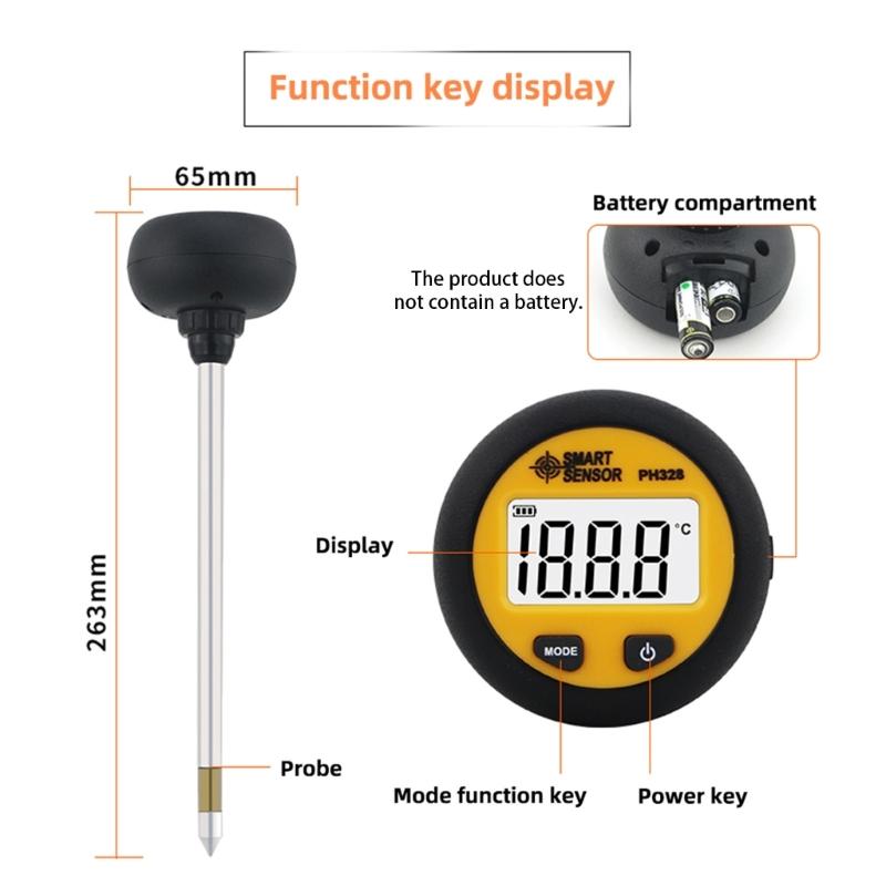 Professional Soil Meter With Long Metal Probes Garden Soil Tester For Deep Testing In Agriculture And Greenhouses Use