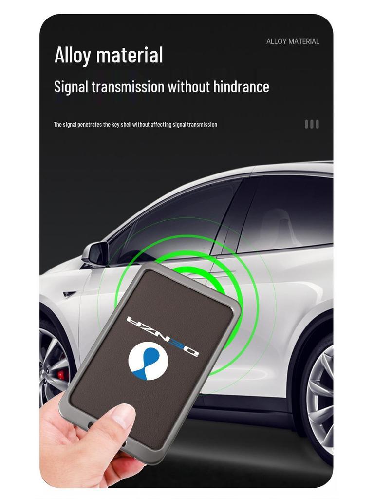 Étui à clés Denza D9 pour hommes et femmes - Sacoche coquille DM-i EV élégante avec porte-cartes et boucle.