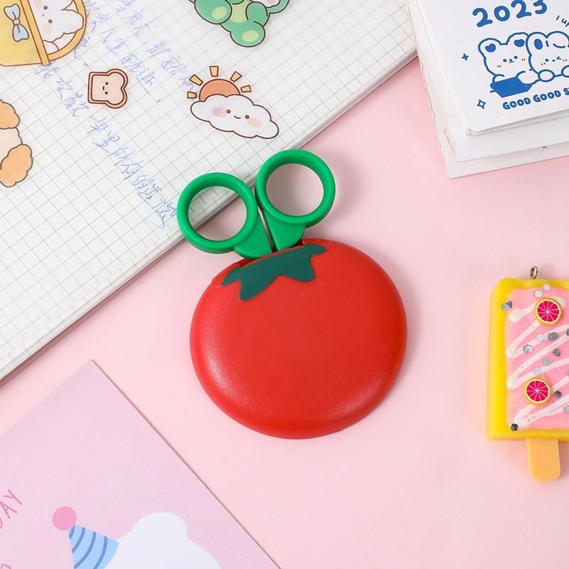 Colorful Kids' Round-Head Craft Scissors with Magnetic Closure