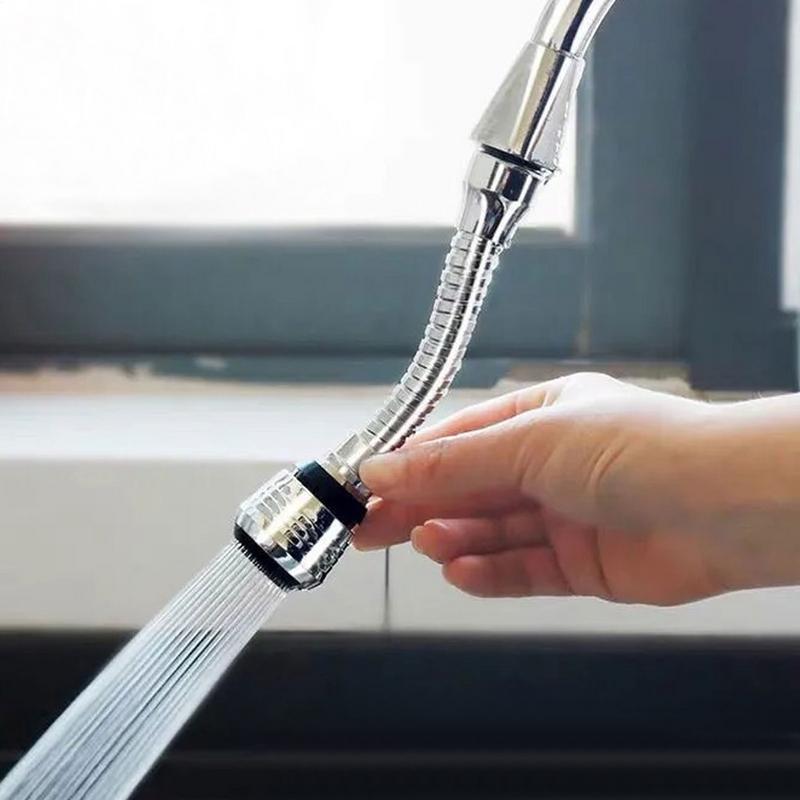 Kitchen Stainless Steel Faucet Nozzle Tap Sprayer Extension  Stainless Steel 360 Degree Universal Rotation Faucet Sprayer Head