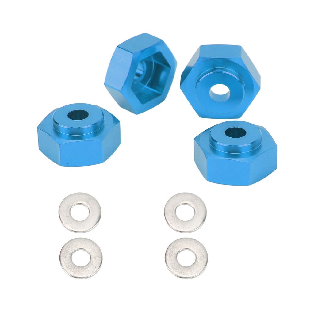 4pcs RC Hex Coupler Professional Aluminum Alloy RC Wheel Hex Adapter for 110 RC Cars Dark Blue