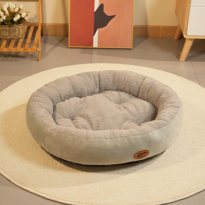 

Thickened warm nest for autumn and winter pet nest dog nest mat cat nest large and small dog plush all season universal pet bed S серый