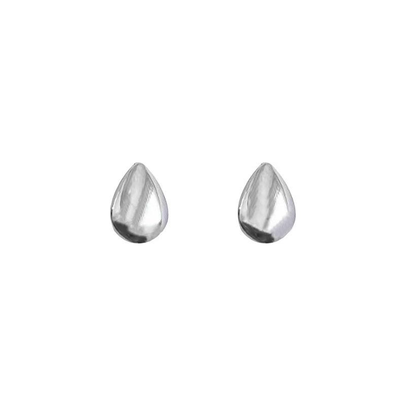 Tibetan Silver Mini Water Drop Stud Earrings for Women Minimalist Classic Fashion  Personality Accessories