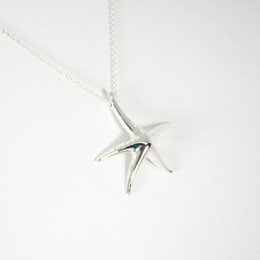 [Pre-owned] Tiffany 925 Starfish Pendant Necklace J79-1