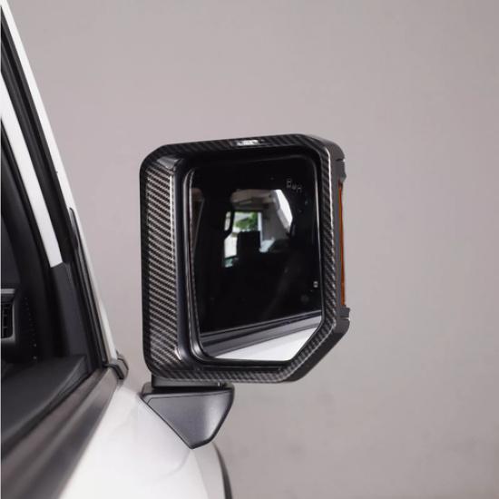 For Toyota Land Cruiser 2024 2025 Carbon Fiber Mirror Rain Eyebrow Cover