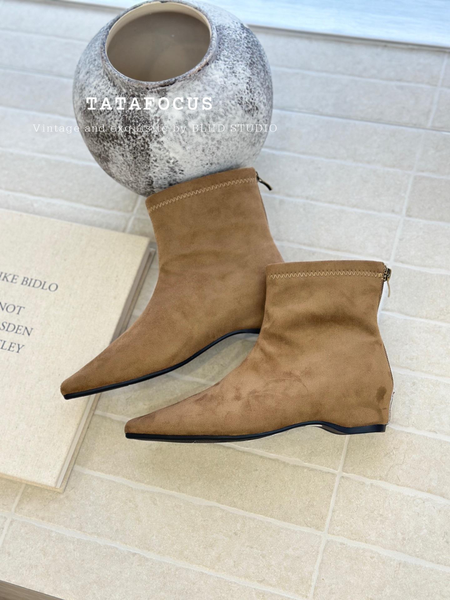 

Fashion pointed short boots women s 2025 autumn new Korean version versatile thick heel Martin boots thin boots fashion boots short boots 35