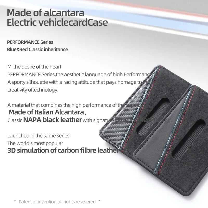 Betterhumz For BMW F10 F20 F30 E60 E61 E90 G20 G30 E70 E71 Made of Alcantara Car Smart Card Key Case Cover Holer Fob Accessories