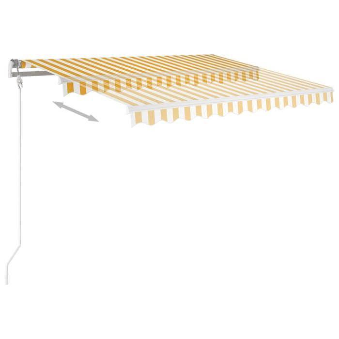 Maison Exclusive - Store banne électrique avec LED et capteur 3,5 x 2,5 m