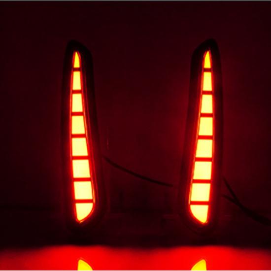 Square Rear Bumper decoration lamp led brake light For Civic Type R -2025