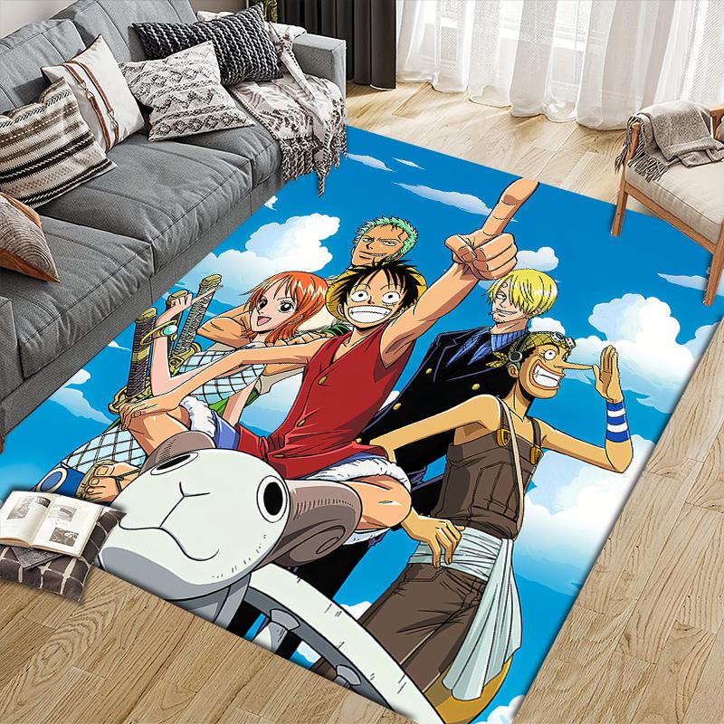 One Piece Colorful Art Square Area Rug, Non-Slip Floor Mat for Bedroom, Perfect Gift for One Piece Fans.chl
