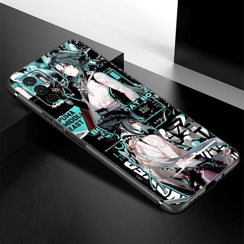 Game Genshin Impact Phone Case For Xiaomi Redmi Note 7 8 8T 9 9S 10 10S 10T 11 11S 4G 11E 11T Pro 5G Soft TPU Black Cover