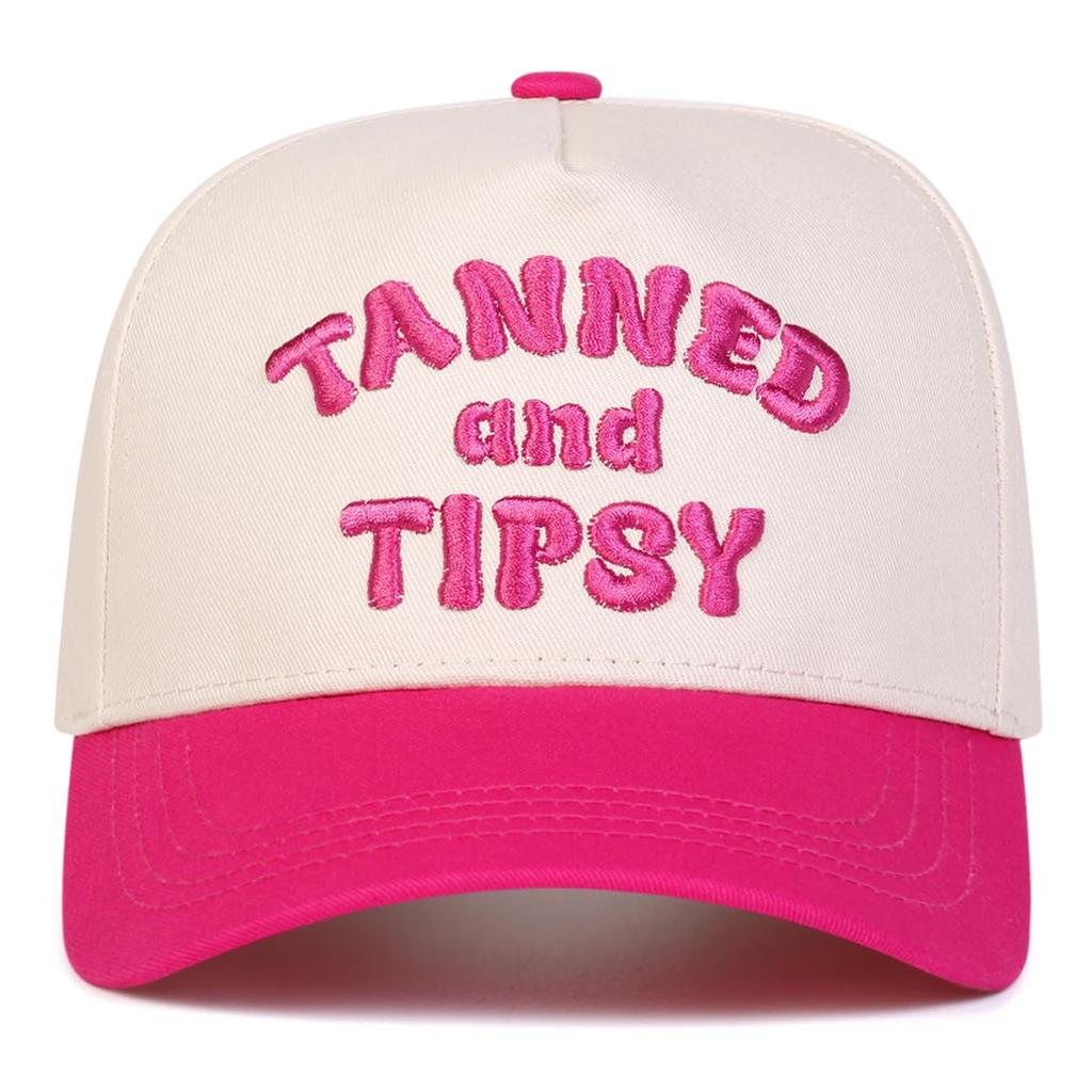 Unisex Tanned And Tipsy Letter Embroidery Baseball Caps Spring Autumn Outdoor Adjustable Casual Hats Sunscreen Hat Sports Cap