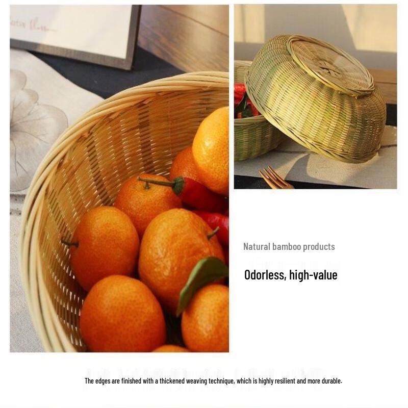 Handmade Bamboo Fruit Basket Set
