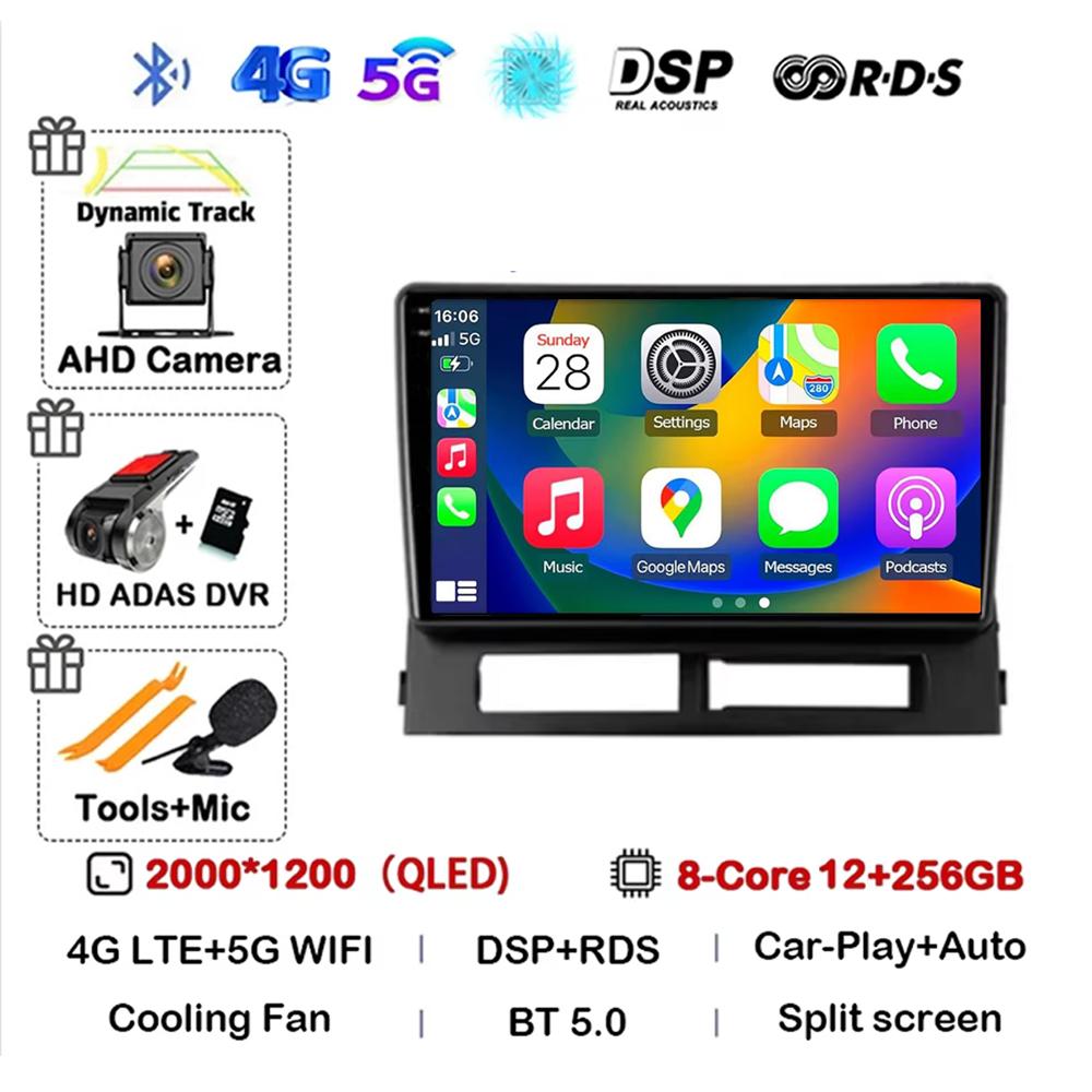 Carplay For Toyota Prius XW20 II 2 2003 - 2011 Android 14 Android Auto 2DIN Autoradio Lettore Unità principale GPS Stereo Multim