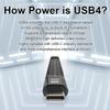 USB Type C Cord with PD240W Power and 40Gbps Data Speed, Supports 8K 60Hz Video Output for Computer
