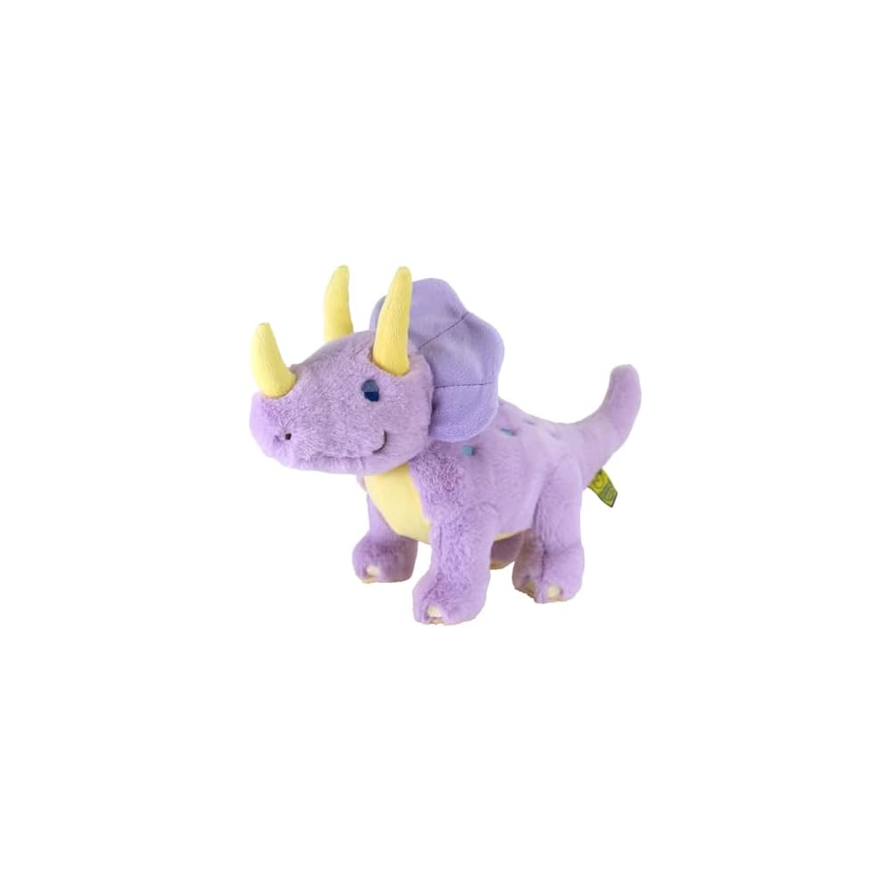 Sun Lemon Fluffies Rainbow Triceratops Plush Toy Light Purple 14x32x23cm Cute Dinosaur for Kids