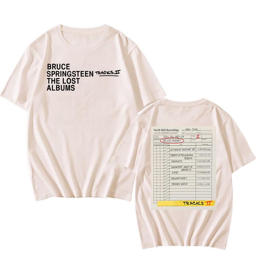 

БРЮС СПРІНГСТІН Tracks II: Футболка The Lost Albums з коротким рукавом чоловіча унісекс вуличний одяг футболки літо бавовна чоловіки жінки футболка топи M