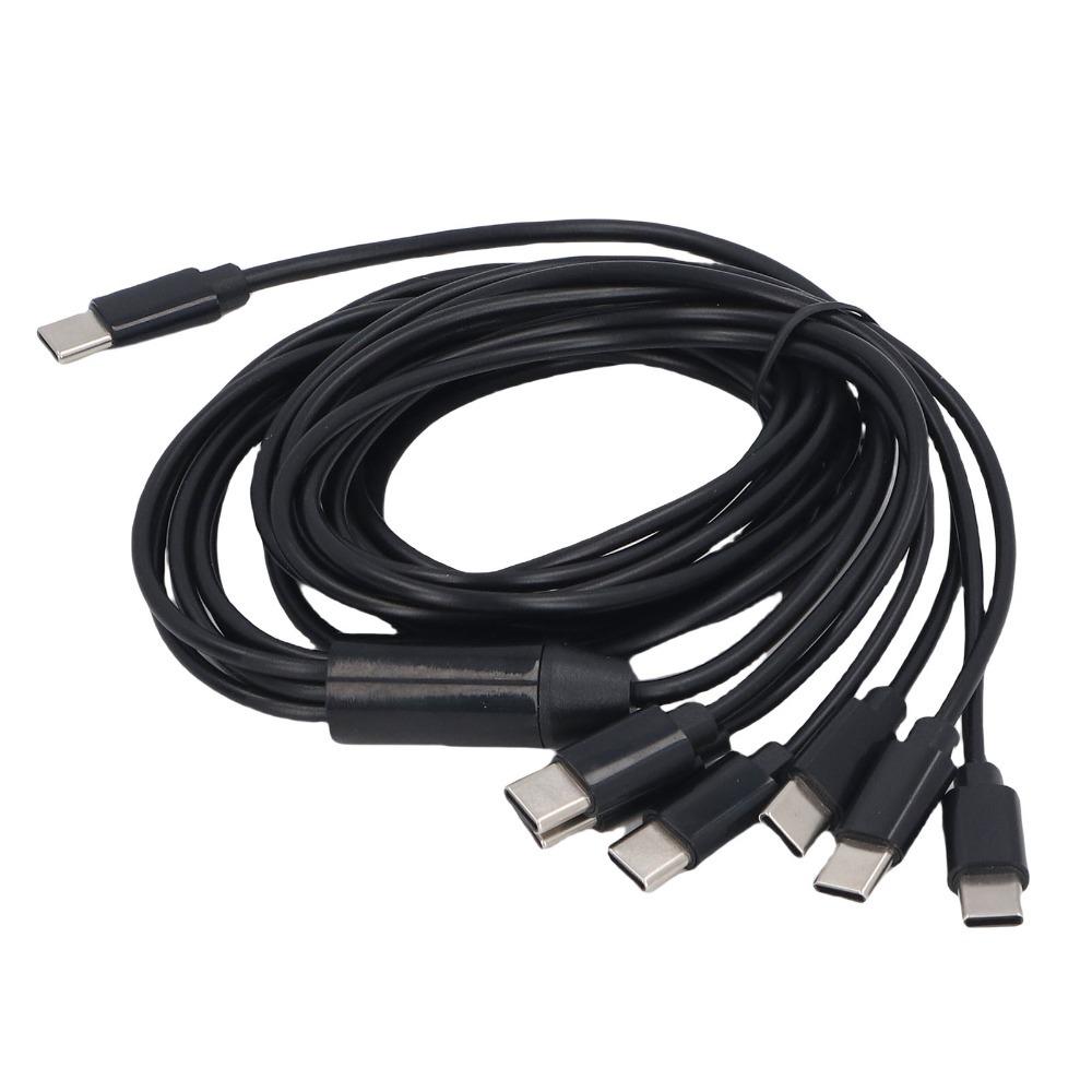 Plug and Play USB C Splitter Cable 2m/6.6ft USB C Multi Charging Cable  For Cell Phones