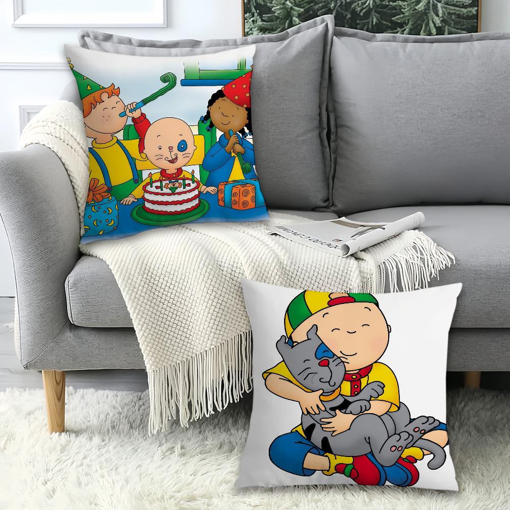 Cartoon Cute Caillou Pillow Case Office Cushions Suitable For Sofa Car Bedroom Decorative Cushion Cover