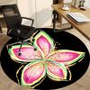 1pc Floral Bloom Office Round Area Rug, Indoor Mat Suitable For Office, Under Office Chairs Bedroom Living Room Home Decor, Room Deco